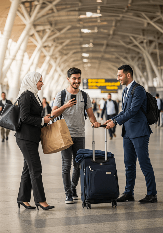 الاستقبال في المطار